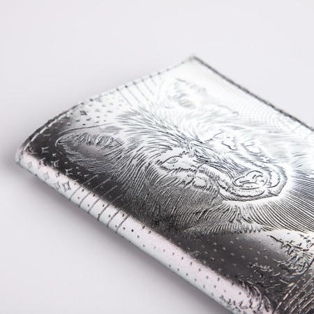 Cover for passport, silver color-4