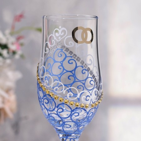 Set of wedding glasses "Rings", white and white-2