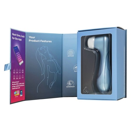 Vacuum-wave contactless stimulator of the Satiffyer Pro 2, 15 cm, silicone, silver color, blue-4