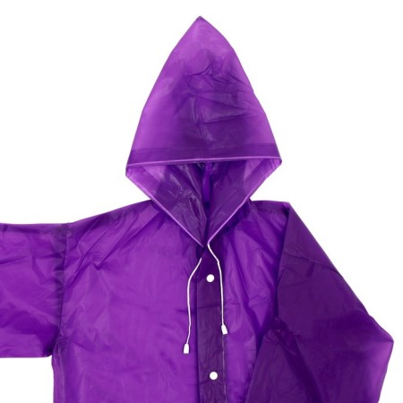 Children's raincoat with reflective stickers, height 120-160cm, purple-2