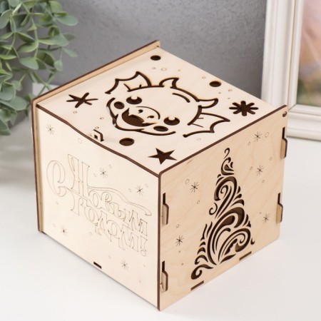Casket-Cub "Dragon Muzzle" natural 15.5x15x14 cm (set of 6 parts)-2