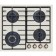 Hlect surface Maunfeld EGHG.64.63CBG.R/G, gas, 4 burners, beige