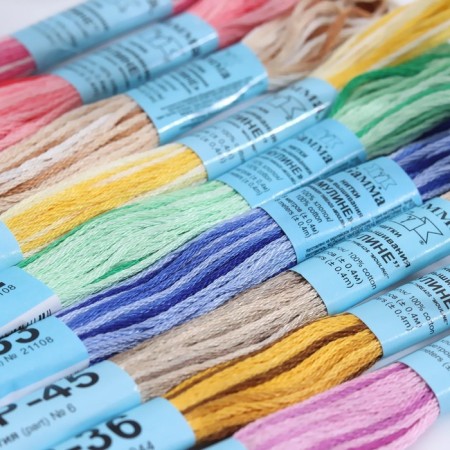 A set of threads of Muline "Assorted Melange", 8 ± 0.5 m, 9 pcs-2