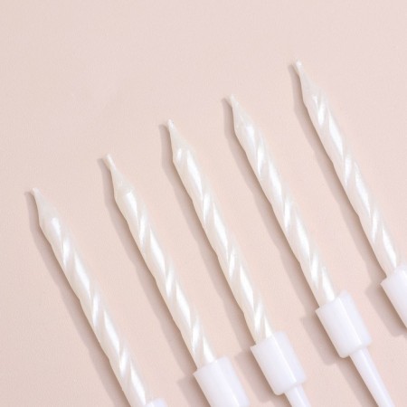 Set of candles in the cake "Spiral", 200pcs, 5 cm, pearl-2