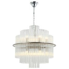 Люстра подвесная Eclipse 13xG9 LED 5Вт, размер 50x50x63-150 см, цвет никель