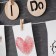 Photo frame plastic in 3 photos 9x13 cm "I agree" with clothespins, black 40x30x1.5 cm