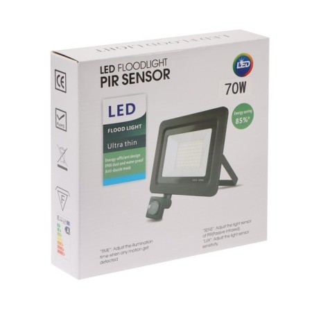 Flight LED, 70 W, motion sensor, IP65, 5600 lm, 6500k, 180-240V-6