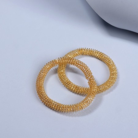 Hand massages, d = 5.5 × 0.8 cm, set - 2 pcs, golden color-2