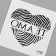 Tattoo on the body Black "Heart-imprint. TE AMO" 6x6 cm