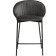 Stool Barnoy Nile Metal/velor, Black/Gray 58x45x92 cm