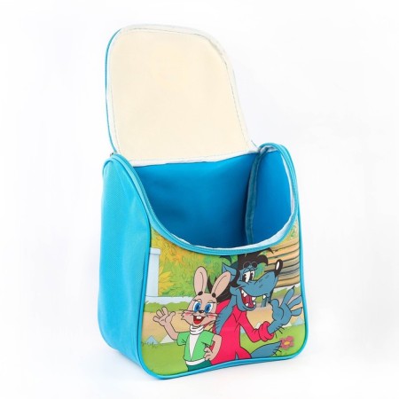 Children's backpack on a zipper from above, textiles, 20 cm x 11 cm x 26 cm "Well, wait a minute!", Soyuzmultfilm-1