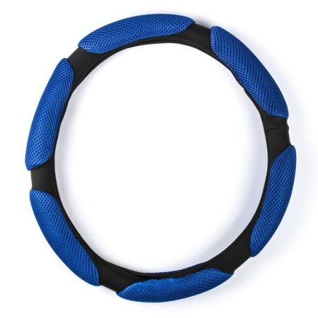 Torso steering wheel, anatomical, size 38 cm, black and blue-1