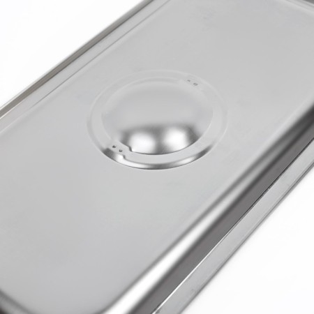 A stainless steel cover to gastro power 1/3, 32.5 × 17.6 × 1.5 cm, thickness 0.8 mm-2