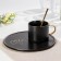 Tea couple ceramic with a spoon "Silhouette", 2 items: 260 ml mug, plate d = 19.6 cm, MIX drawing