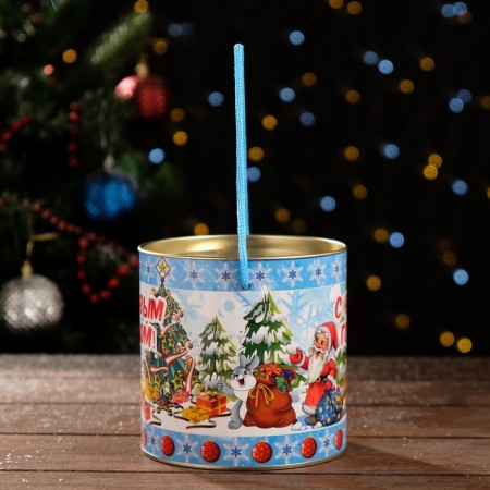 Gift box, tube "Funny beasts" 120 x 120 mm (100 mm intra -height)-1