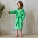 Terry dressing gown, size 28, green color, 320 g/m2, cotton 100% with AIRO