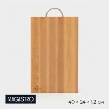 Доска разделочная с верёвочной ручкой Magistro , 40×24×1,2 см, дуб