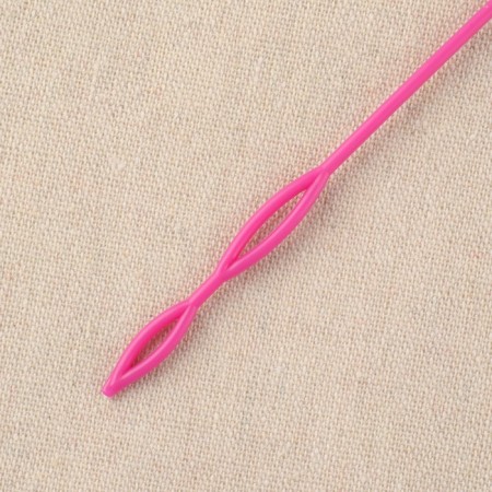 Flexible knitting needle for rubber bands / braid / cord, 58 cm, pink color-1