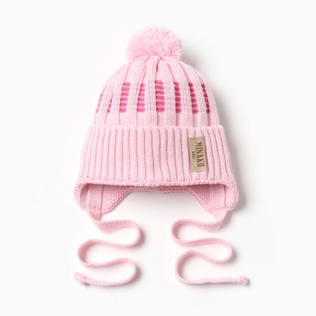 Children's hat minku, rr 35-40, pale pink color