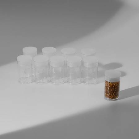 A set of jars for storing trifles, d = 2.1 × 3.6 cm, 10 pcs, in a container, 11.5 × 9 × 2.7 cm-3