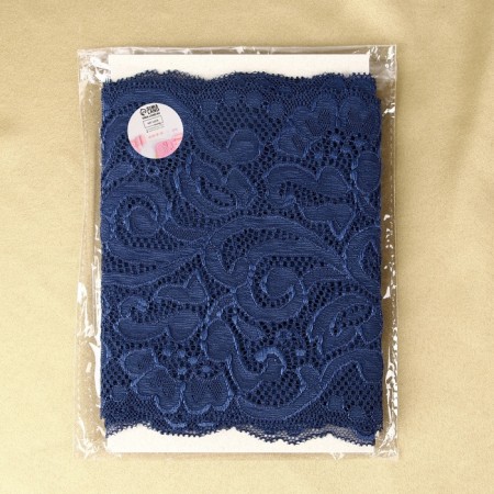 Lace elastic fabric, 175 mm × 2.7 ± 0.5 m, blue color-4