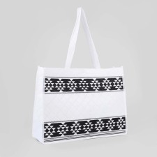 Household bag on the button, white color