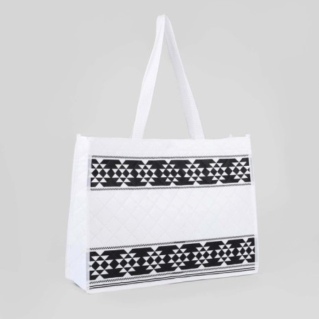 Household bag on the button, white color