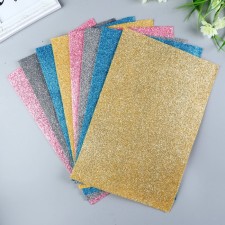 A set of felt (glitter) 1.4 mm 20x30 cm 8 sheets. Assorted