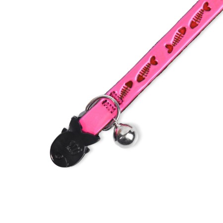 Fly collar with reflective coating "fish", 30 x 1 cm, pink-2