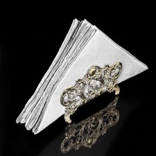 Napkin, 12 x 4.5 x 7 cm, with crystals
