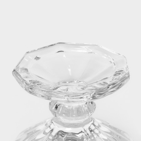Glass vase on the leg, 150 ml, d = 9.5 cm, h = 15 cm-4