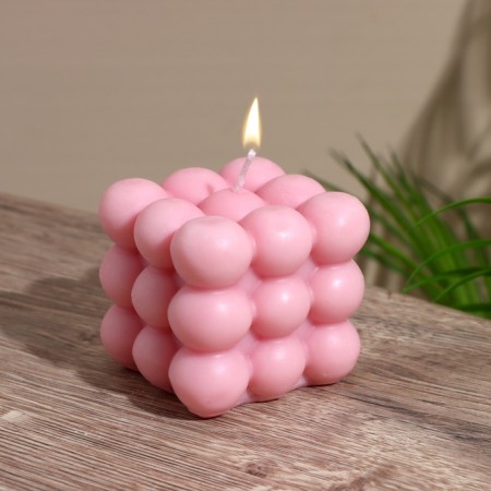 Candle "Balls 3 layers" 6x6x6 cm, soy wax mix-1
