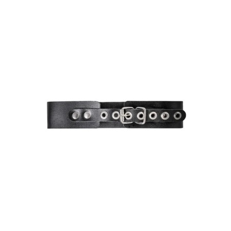 Pecado BDSM chocker-sewer, with connected rings on the substrate, genuine leather, black-2
