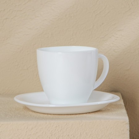 Tea Service Luminarc Carine, 220 ml, glass ceramic, 6 people, white color-1