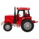 Eco-machine Funky Toys "Tractor", with a friction mechanism, red color, 12 cm