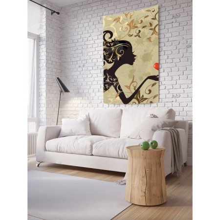 Decorative panel with photo printing "Fairy in love", vertical, size 150x200 cm