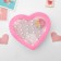 Children's ring "chosen" heart crystal, white color in silver, dimensionless
