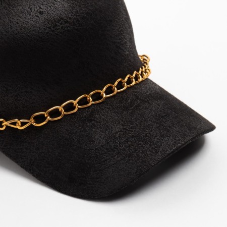 Women's baseball cap with chain color Black, size 56-58-1