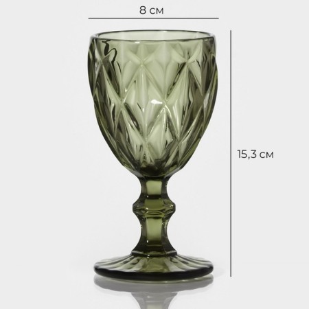 Magistro glass glass “cruise”, 250 ml, 8 × 15.3 cm, green color-2