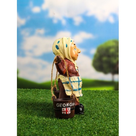 Garden figure "Grandma with buckets" 20x7x19cm-2