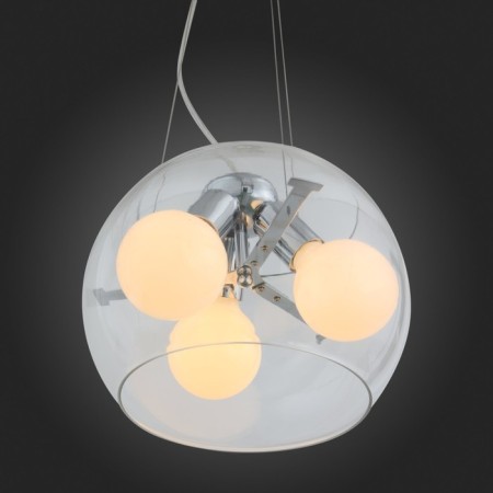 Suspension lamp ST LUCE. SL512.103.03. Uvo. 3x60 watts, E27 Globe, 30x30x20 cm, chromium color-8