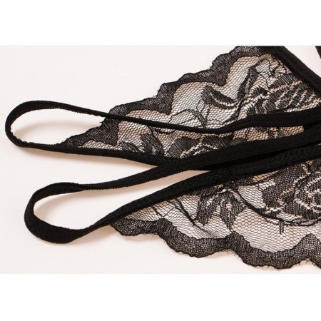 Erotic set of lace linen, OS size, black-8