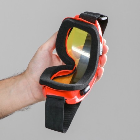 Mask glasses for motor vehicles, double-layer glass, red color-2