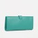 Women's wallet on the button, turquoise color