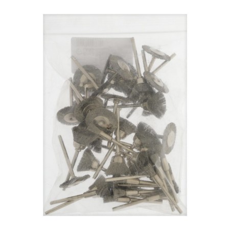 A set of metal brushes for a tundra engraver, a shank 3 mm, 45 pcs.-5