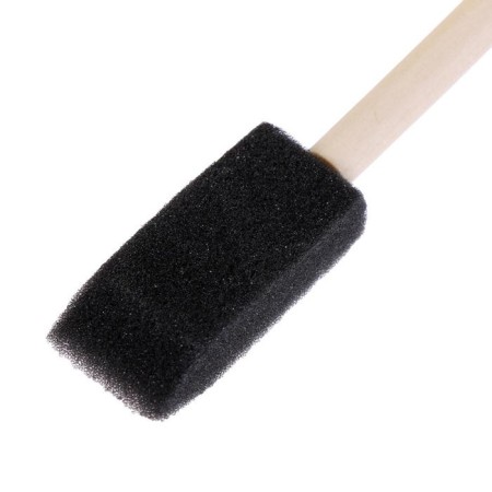 Sponge brush flat zhk 25 mm, foam rubber, wooden handle-1