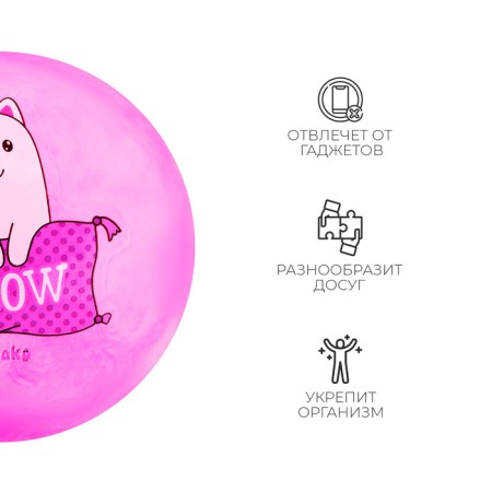 Children's ball zabiaka meow, d = 22 cm, 60 g-2