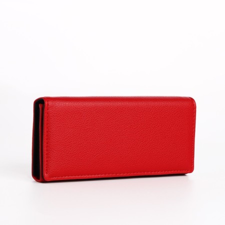 Women's wallet on magnet, red color