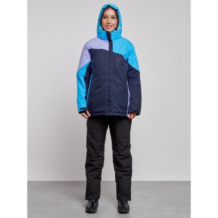 Ski costume female winter, size 52, blue color-4
