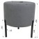 Pouffer "Charlie 3", 400 × 400 × 450 mm, artificial wool Cardif 20, dark gray color